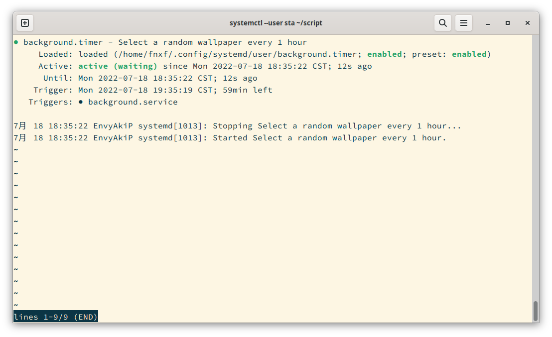 个人向arch Linux壁纸自动切换脚本 愤鸟杂记